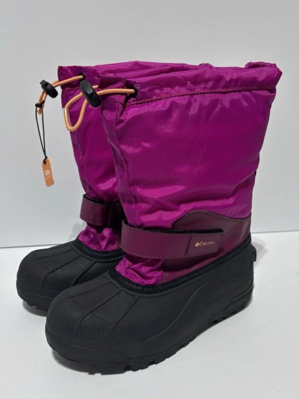 Columbia Youth Powderbug Forty Waterproof Winter Boots Purple, Girls’ Size 4 M